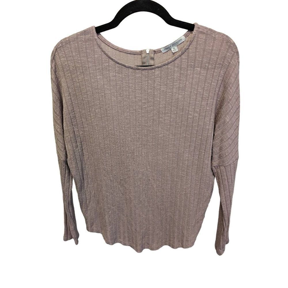 Green Envelope Mauve Sweater Casual Top Stretch  Women's Size Medium